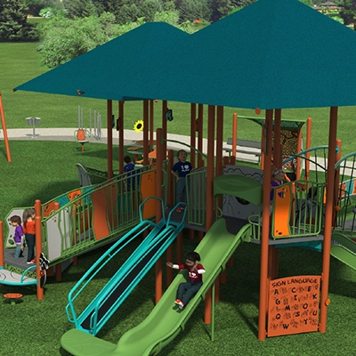 opp inc inclusive park slide rendering